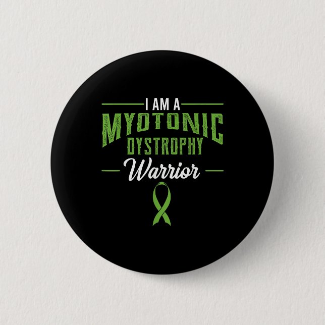 Myotonic Dystrophy Warrior Dm Awareness Ribbon 6 Cm Round Badge (Front)