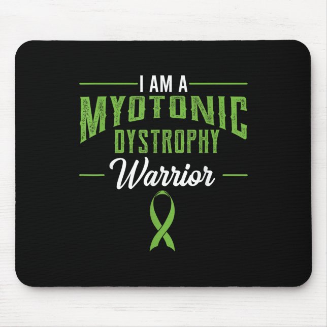 Myotonic Dystrophy Warrior Dm Awareness Ribbon Mouse Pad (Front)