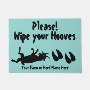 Myotonic Goat Wipe your Hooves CHOOSE COLOR Doormat