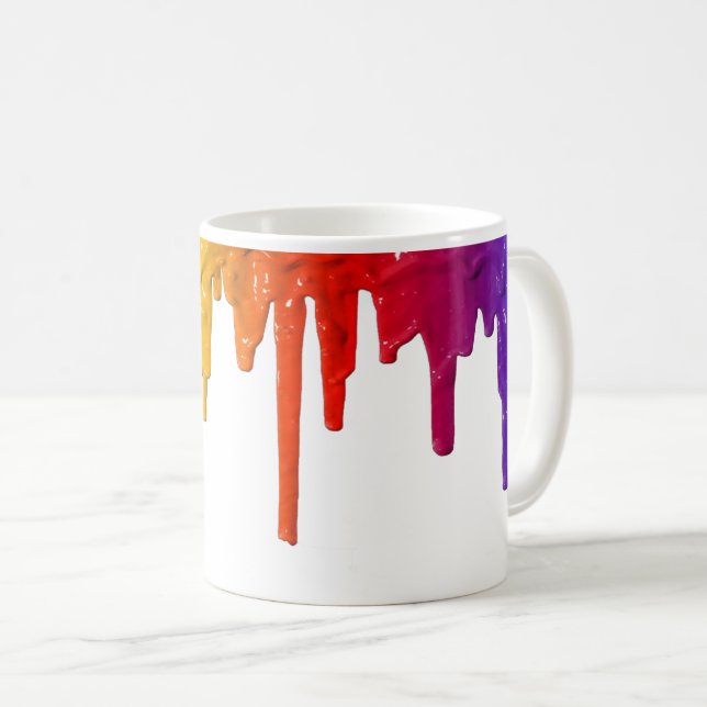 MyPride365 - Rainbow Paint Drip Mug (Front Right)