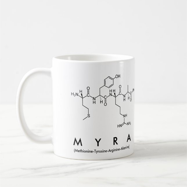 Myra peptide name mug (Left)