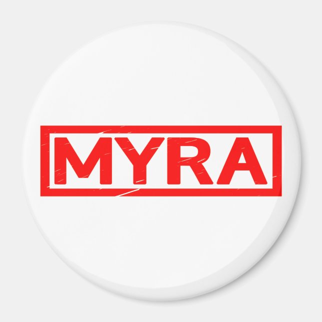 Myra Stamp Magnet (Front)