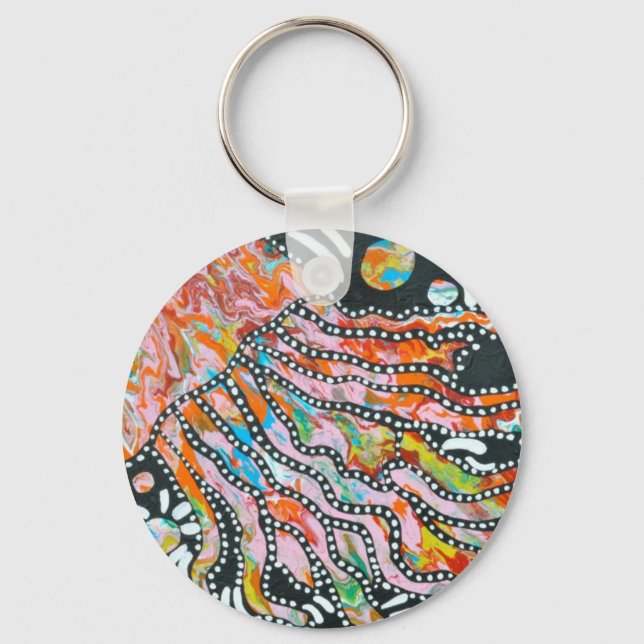 Myriad Colour Mirage Jellyfish Key Ring (Front)