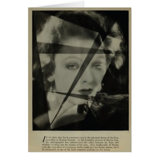 Myrna Loy 1928 vintage portrait Card