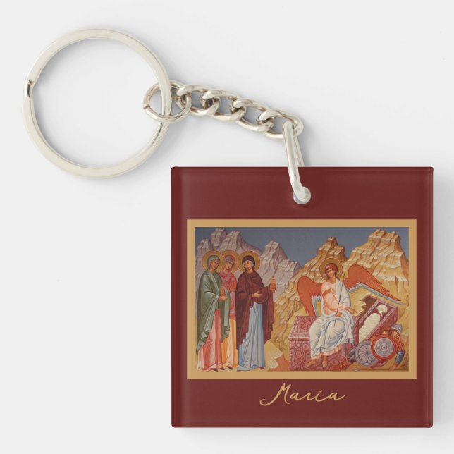 Myrrh Bearing Women l Orthodox Icon l Personalise, Key Ring (Front)