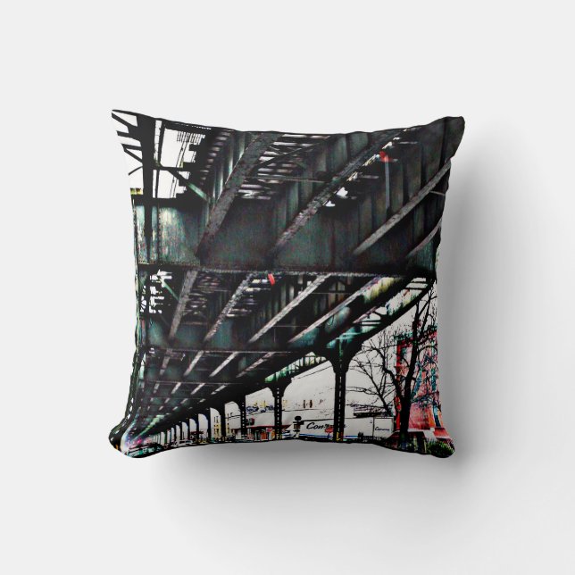 MYRTLE AVE SUBWAY LINE - BROOKLYN NEW YORK PILLOW (Front)
