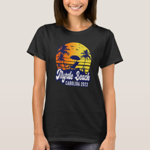 Myrtle Beach 2023 Carolina Sunset Beach Retro Prem T-Shirt