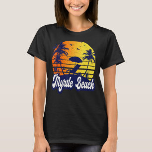 Myrtle Beach Carolina Sunset Beach Retro T-Shirt