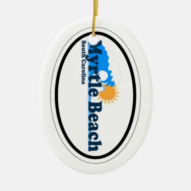 Myrtle Beach. Ceramic Ornament (Front)