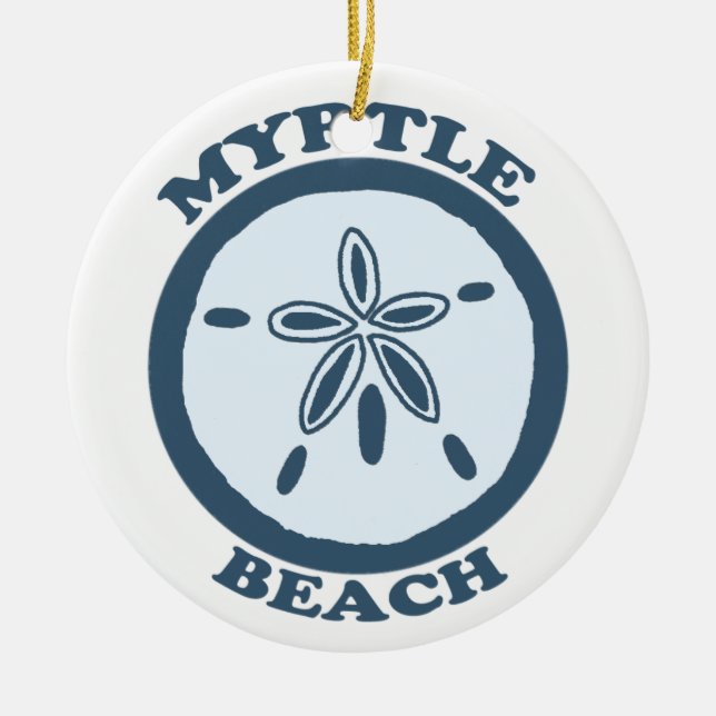 Myrtle Beach. Ceramic Tree Decoration (Front)