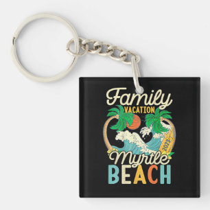 Myrtle Beach Family Vacation 2023 Matching Retro C Key Ring