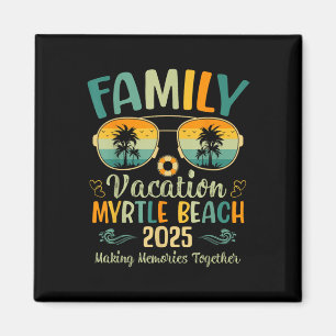 Myrtle Beach Family Vacation 2025 Matching Summer  Magnet