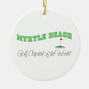 Myrtle Beach - Golf Capital of the World Ceramic Tree Decoration