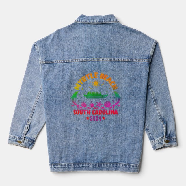 Myrtle Beach Magic - South Carolina Adventures Denim Jacket (Back)
