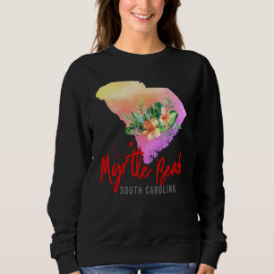 Myrtle Beach Map Matching Vacation Family Girls tr Sweatshirt