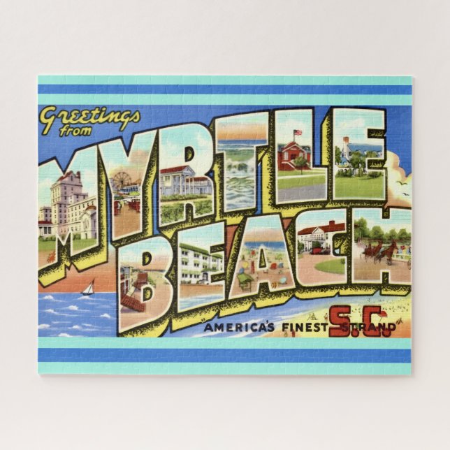 Myrtle Beach Postcard 16x20 Puzzle (Horizontal)