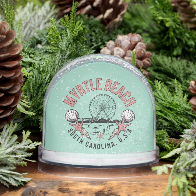 Myrtle Beach Retro Vignette  Snowglobe (Winter)