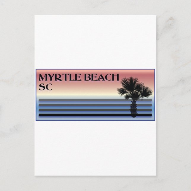 Myrtle Beach SC Palm Tree Postcard (Front)