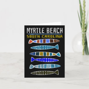 Myrtle Beach Shirt Cute Fish Fishing South Carolin Card