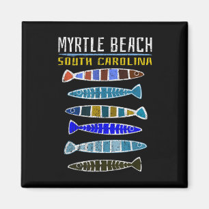 Myrtle Beach Shirt Cute Fish Fishing South Carolin Magnet