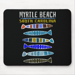 Myrtle Beach Shirt Cute Fish Fishing South Carolin Mouse Pad