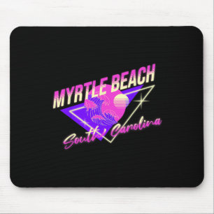 Myrtle Beach South Carolina 80s Retro Sc Vacation Mouse Pad