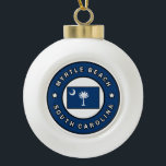 Myrtle Beach South Carolina Ceramic Ball Christmas Ornament<br><div class="desc">Myrtle Beach South Carolina</div>