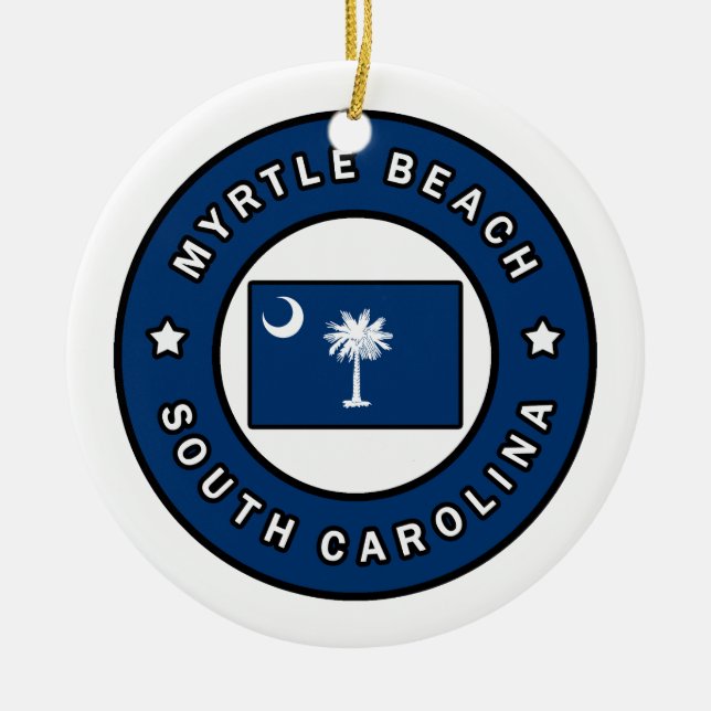 Myrtle Beach South Carolina Ceramic Ornament (Front)