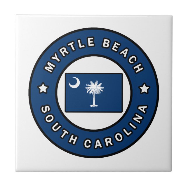 Myrtle Beach South Carolina Ceramic Tile (Front)