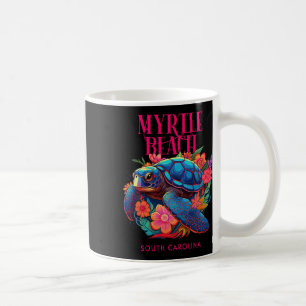 Myrtle Beach South Carolina Floral Beach Turtle So Coffee Mug