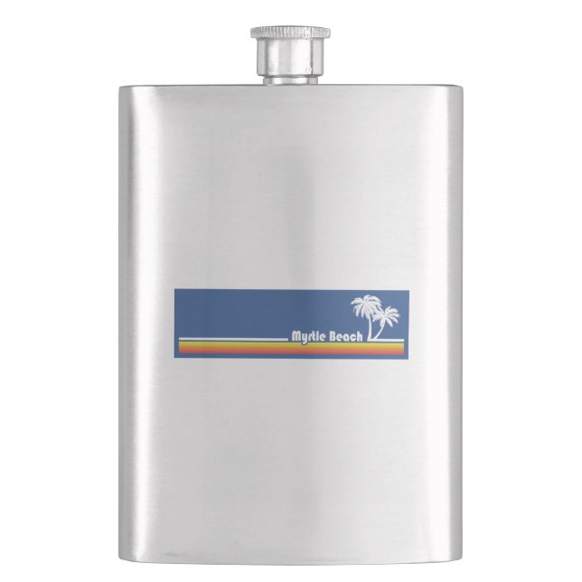 Myrtle Beach South Carolina Hip Flask (Front)