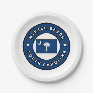 Myrtle Beach South Carolina Paper Plate