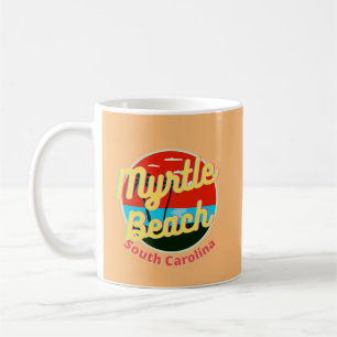 Myrtle Beach South Carolina Retro Sunset Coffee Mug