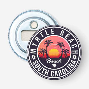 Myrtle Beach South Carolina Retro Sunset Souvenirs Bottle Opener