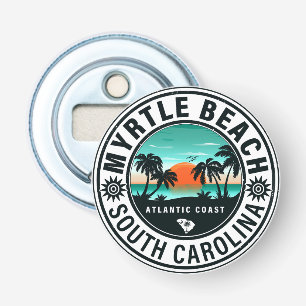 Myrtle Beach South Carolina Retro Sunset Souvenirs Bottle Opener