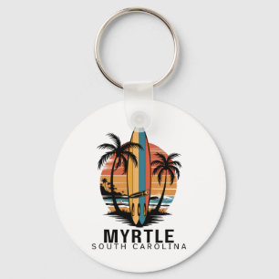 Myrtle Beach South Carolina Surfing Surfer _1 Key Ring