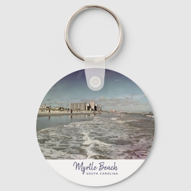Myrtle Beach South Carolina Vintage Key Ring (Front)