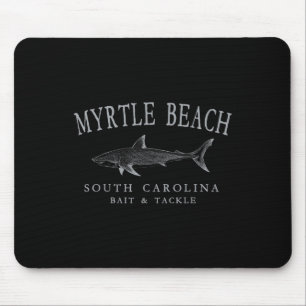 Myrtle Beach South Carolina Vintage Shark Arched G Mouse Pad