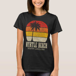 Myrtle Beach South Carolina Vintage Sunset Surfer T-Shirt