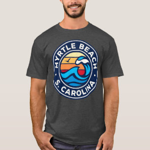 Myrtle Beach South olina Sc Nautical Waves T-Shirt