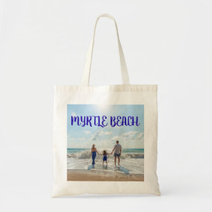 Myrtle Beach Souvenir Sand and Surf with Family Tote Bag