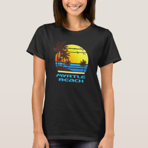 Myrtle Beach Surf Sunset Palms Island Vacay T-Shirt