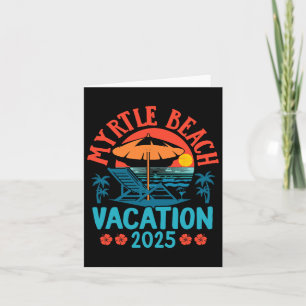 Myrtle Beach Vacation 2025 Souvenir Matching Famil Card