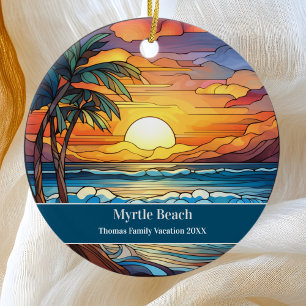 Myrtle Beach Vacation Ceramic Ornament