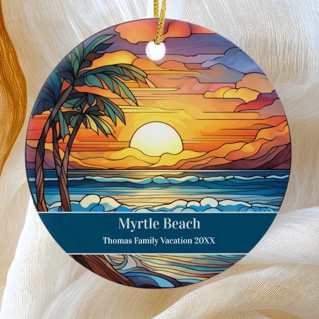 Myrtle Beach Vacation Ceramic Ornament (Creator Uploaded)