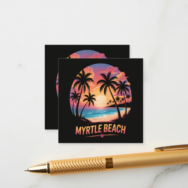 Myrtle Beach Vacation Surfer  Enclosure Card (Front/Back In Situ)
