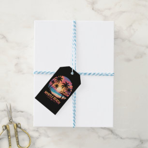 Myrtle Beach Vacation Surfer Gift Tags