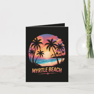 Myrtle Beach Vacation Surfer Holiday Card