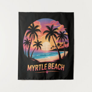 Myrtle Beach Vacation Surfer Tapestry