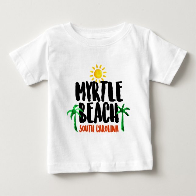 Myrtle Beach Watercolor Baby T-Shirt (Front)